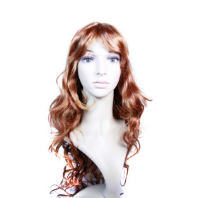 Feather & Flirty  Golden Brown Without Layer Curly Wigs