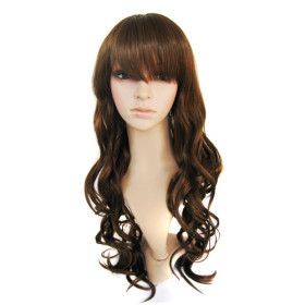 Neat Bang Black Undetectable Curly Wigs