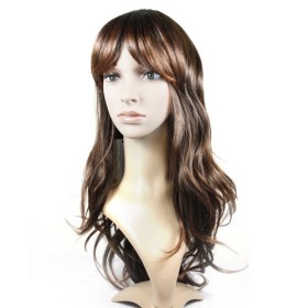 Flip Out High Quality Synthetic Honey Brown Curly Wigs