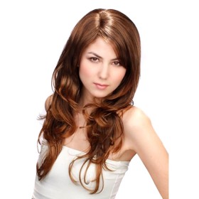 Undetectable Synthetic Golden Brown Curly Wigs