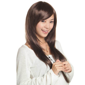Smooth Soft Side Bang Straight Wigs