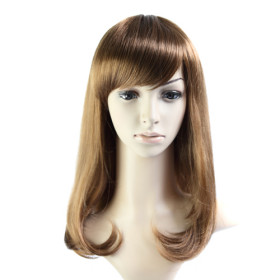 Capless Smooth Curl Up Straight Wigs