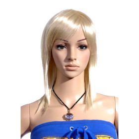 Smooth Light Blonde Straight Medium Wigs