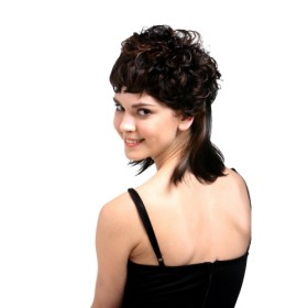 Shoulder Length Black Without Bang Medium Wigs