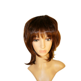 Layers Brown Straight Medium Wigs