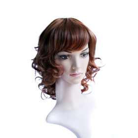 Capless Synthetic Chocolate Medium Wigs