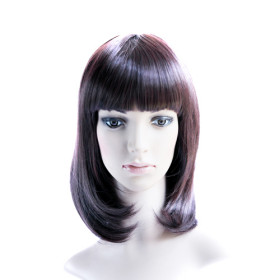 Silk Straight Capless Synthetic Medium Wigs