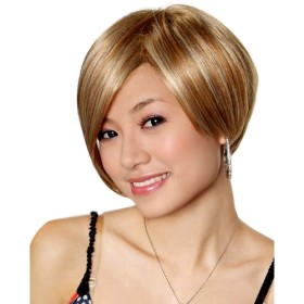 Short Golden Brown Straight Bob Wigs
