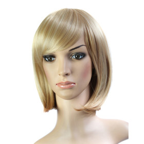 Curl Up Light Gold Soft Bob Wigs