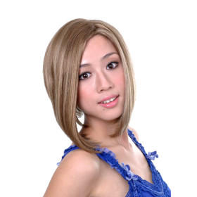 Side Bang Straight Brown Bob Wigs