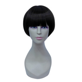 Full Bang Light Brown Silky Straight Bob Wigs