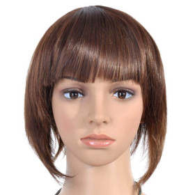 Capless Short Bob High Quality Synthetic Brown Straight Hair Wig