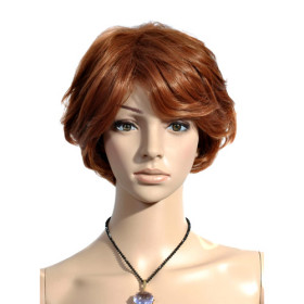 Auburn High Quality Synthetic Woman's Curly Wigs