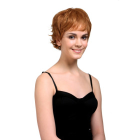 High Quality Synthetic Natural Golden Brown Curly Wigs
