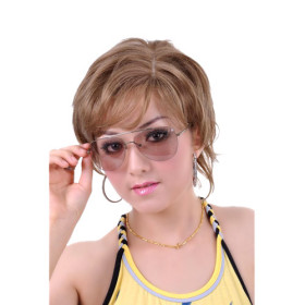 Curl Up Golden Blonde Feather & Flirty Straight Wigs