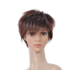 Feather & Flirty Dark Coffee Hair Extension Straight Wigs