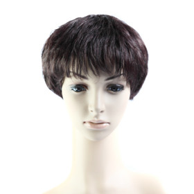 Black Heat-resistant High Quality Fiber Straight Wigs