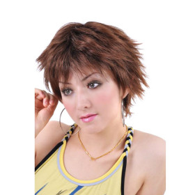 Layers Short Golden Brown Straight Wigs