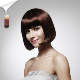 Chin Length Smooth Neat Bang Human Hair Wigs