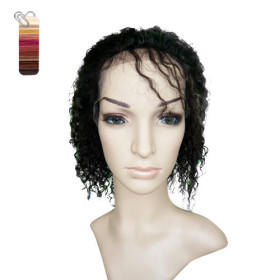 Shoulder Length Curly Black Human Hair Wigs