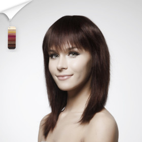 Shoulder Length Straight Neat Bang Human Hair Wigs Human Hair Wigs