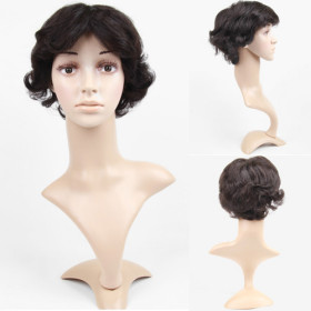 Short Body Wave Brown Human Hair Wigs