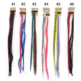 Multicolour Stripe Clip-in Hair Extensions