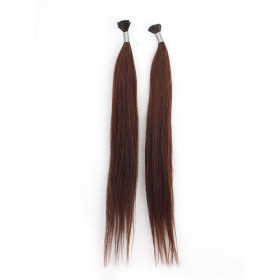 Hand Tied Light Red Wine Straight Hair Extensions
