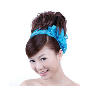 Dark Brown Inclined Bang Ponytail Wrap Hair Extensions