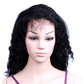 Kinky Curl Black Without Bang Custom Wigs