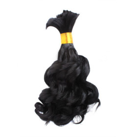 100% Indian Remy Hair Natural Wave 12" Hair Extensions Hair Bulk 26 Colors To Choose