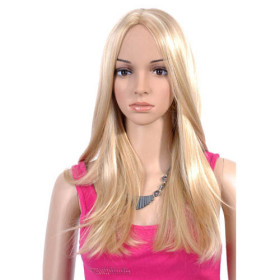 Golden Blonde Side Bang Straight Lace Wigs
