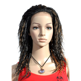 Synthetic Black & Brown Curly Lace Wigs
