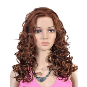 Long Brown Heat Resistant Lace Wigs