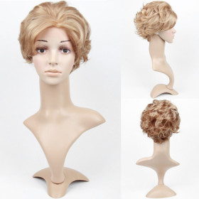 Short Light Blonde Heat Resistant Lace Wigs