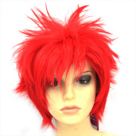 Capless Short Red Party Wigs
