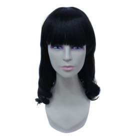 High Temperature Wire Black Natural Party Wigs