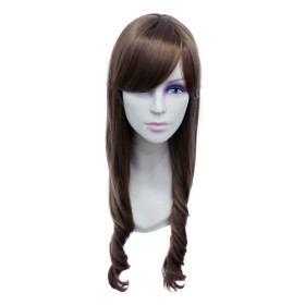 Middle Long little Curly Inclined Bang Party Wigs