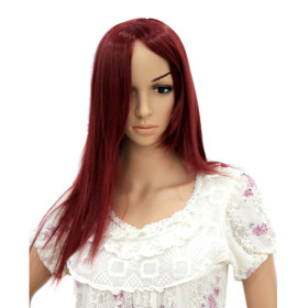 Middle Long Red Wine Hair Extension Party Wigs