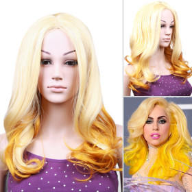 Light Brown Curl Up Heat-resistant Fiber Party Wigs