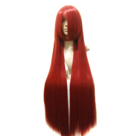 Extra Long Straight Deep Wine Party Wigs