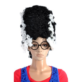 Cylindrical Shape Capless Mixcolor Party Wigs