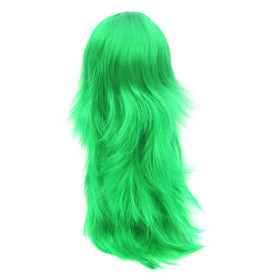 Green Feather & Flirty Soft Party Wigs