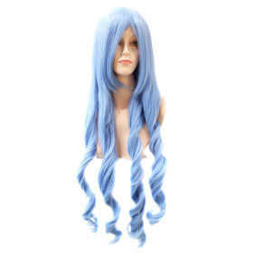 Light Blue Extra Long Curely Party Wigs