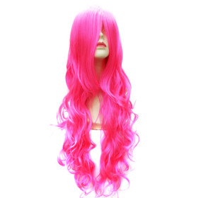 Long Body Wave Pink Party Wigs