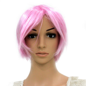 Smooth Heat-resistant Pink Party Wigs