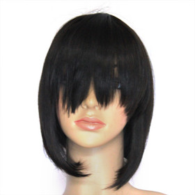 Black BOb Style No Bang Party Wigs