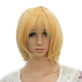 Yellow Gold Curl Up Party Wigs