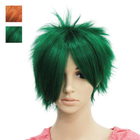 Green Hair Extension Flip Out Party Wigs