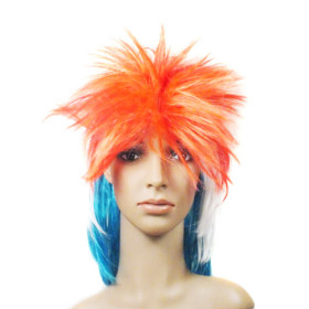 Multi-colored Shoulder Length Feather & Flirty Party Wigs